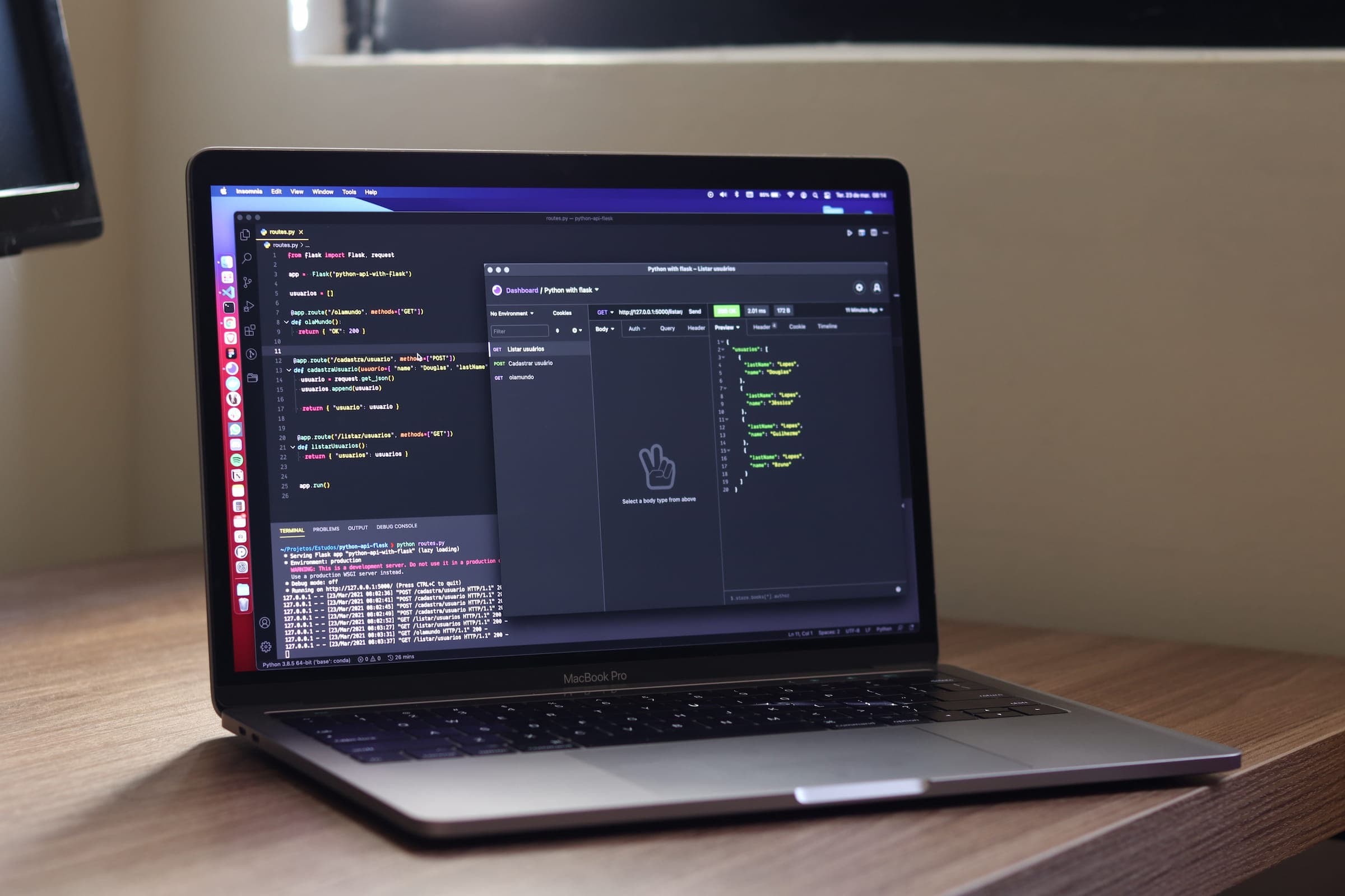 A developer optimizing website performance on a laptop